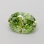 1.0 Ct. Fancy Vivid Green Oval Lab Grown Diamond