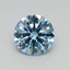 0.41 Ct. Fancy Vivid Blue Round Lab Grown Diamond