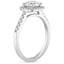 Platinum Odessa Halo Diamond Ring (1/5 ct. tw.), smallside view