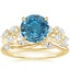 18K Yellow Gold Amaranta Diamond Ring (1/2 ct. tw.) with Winding Willow Diamond Ring