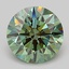 2.06 Ct. Fancy Vivid Green Round Lab Grown Diamond