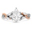 Custom Mixed Metal Willow Diamond Ring