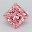 2.60 Ct. Fancy Vivid Pink Princess Lab Grown Diamond