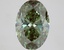 3.12 Ct. Fancy Vivid Green Oval Lab Grown Diamond