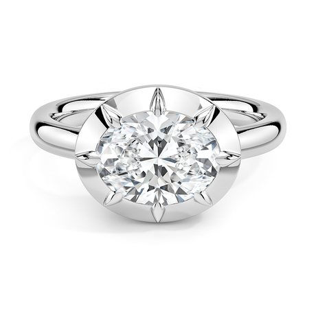 Harper East-West Bezel-Prong Solitaire Ring