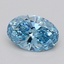 0.74 Ct. Fancy Vivid  Blue Oval Lab Grown Diamond