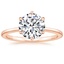 14K Rose Gold Petite Esme 1.5mm Ring, smalltop view