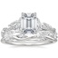 18K White Gold Luxe Secret Garden Diamond Ring (3/4 ct. tw.) with Winding Willow Diamond Ring