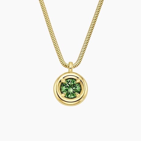 Andrea Pacific Green Lab Diamond Bezel Pendant