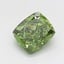 2.53 Ct. Fancy Vivid Green Cushion Lab Grown Diamond