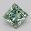 0.69 Ct. Fancy Vivid  Green Princess Lab Grown Diamond