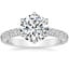 Platinum Sienna Three-Quarter Coverage Diamond Ring, smalltop view