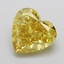 10.57 Ct. Fancy Vivid Yellow Heart Lab Grown Diamond