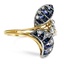 The Ava Ring, smallzoomed in top view on a hand