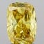 1.76 Ct. Fancy Vivid Yellow Cushion Lab Grown Diamond
