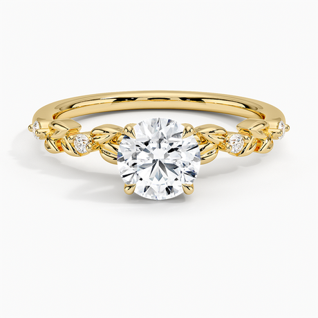 Leaves and Buds Diamond Ring