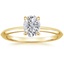 18K Yellow Gold Hazel Solitaire Ring, smalltop view