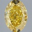 5.03 Ct. Fancy Vivid  Yellow Oval Lab Grown Diamond