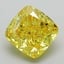 2.18 Ct. Fancy Vivid Yellow Cushion Lab Grown Diamond