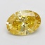 3.51 Ct. Fancy Vivid Yellow Oval Lab Grown Diamond