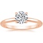 14K Rose Gold Elodie 1.8mm Solitaire Ring, smalltop view