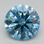 3.08 Ct. Fancy Vivid Blue Round Lab Grown Diamond