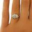 The Faith Ring, smalltop view on a hand