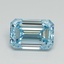 1.83 Ct. Fancy Vivid Blue Emerald Lab Grown Diamond