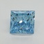 4.02 Ct. Fancy Vivid Blue Princess Lab Grown Diamond