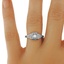The Piper Ring, smalltop view on a hand