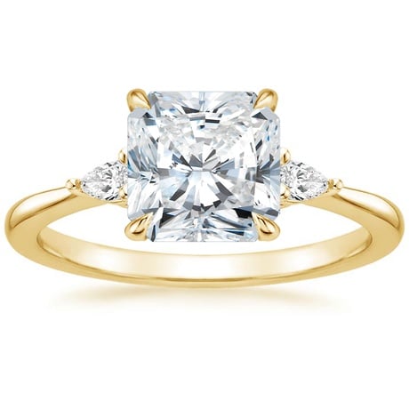 18K Yellow Gold Aria Contoured Diamond Bridal Set