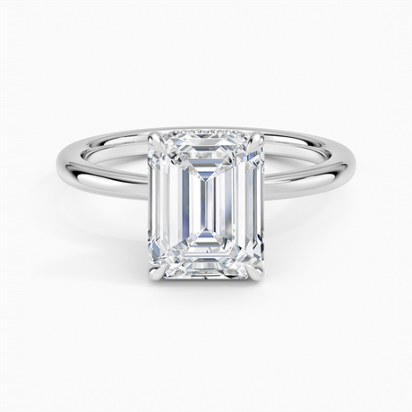 Platinum Hidden Heart Diamond Ring