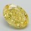 5.05 Ct. Fancy Vivid Yellow Oval Lab Grown Diamond