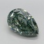 4.42 Ct. Fancy Vivid Green Pear Lab Grown Diamond