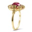 The Luci Ring, smalltop view on a hand