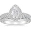 18KW Moissanite Luxe Sienna Halo Diamond Bridal Set (1 3/8 ct. tw.), smalltop view