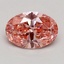 1.54 Ct. Fancy Intense Pink Oval Lab Grown Diamond