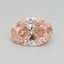 0.40 Ct. Fancy Vivid Pink Oval Lab Grown Diamond