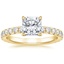 18K Yellow Gold Olympia Three-Quarter Coverage Diamond Ring, smalltop view