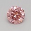 0.31 Ct. Fancy Vivid Pink Round Lab Grown Diamond