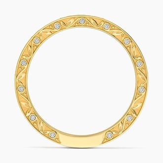 Grove Engraved Diamond Ring