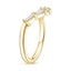 18K Yellow Gold Baguette Contoured Diamond Ring, smallside view