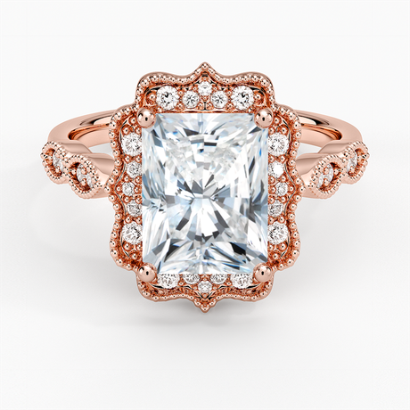 Vintage Halo Engagement Ring - Cadenza