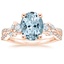 14K Rose Gold Luxe Willow Three Stone Diamond Ring (1/2 ct. tw.), smalltop view