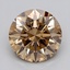 1.08 Ct. Light  Brown Round Lab Grown Diamond