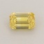 0.79 Ct. Fancy Intense Yellow Emerald Lab Grown Diamond