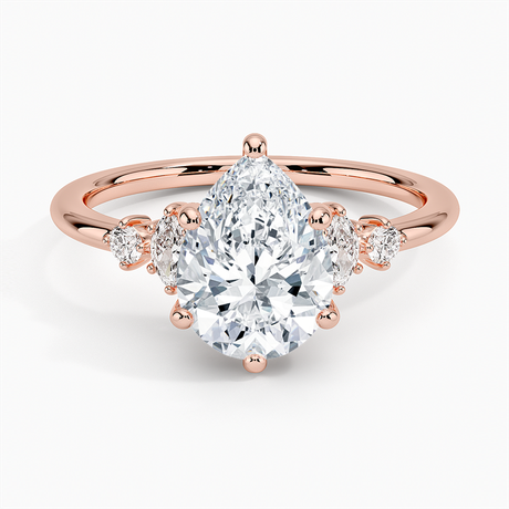 14K Rose Gold Miroir Diamond Ring