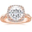 14K Rose Gold Petite Twisted Vine Halo Diamond Ring (1/4 ct. tw.), smalltop view