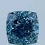 3.07 Ct. Fancy Vivid Blue Cushion Lab Grown Diamond