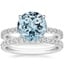 18KW Aquamarine Amelie Diamond Bridal Set, smalltop view